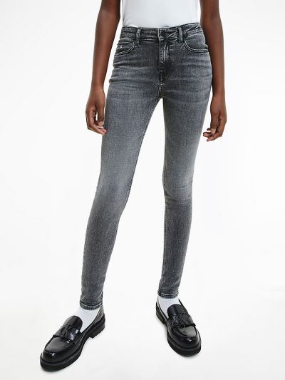 Calvin Klein Ruhák HU228202 | Calvin Klein High Rise Lány Farmernadrág Sötét Világoskék Szürke
